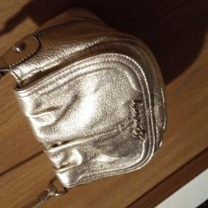 B Makowski Gold Metallic Shimmery Crossbody PERFECT